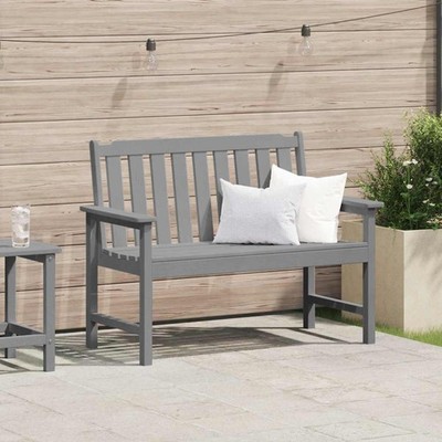 Gartenbank Hellgrau 120 x 59 x 88 cm HDPE