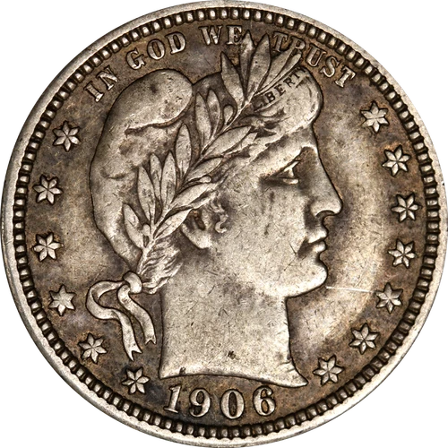 1906-P Barber Quarter - Choice+