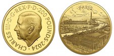 Charles III 2024 gold PF70 2oz Paris City Views, Royal Mint