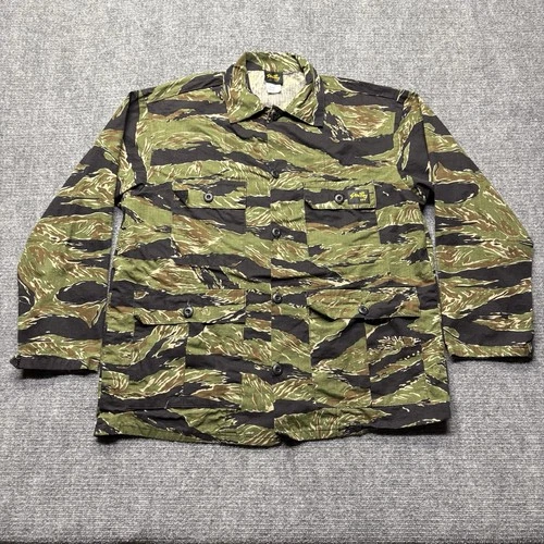 Stan Ray USA Tigerstripe Long Sleeve Ripstop Camo 4 Pocket Button-Up Size Large image 2