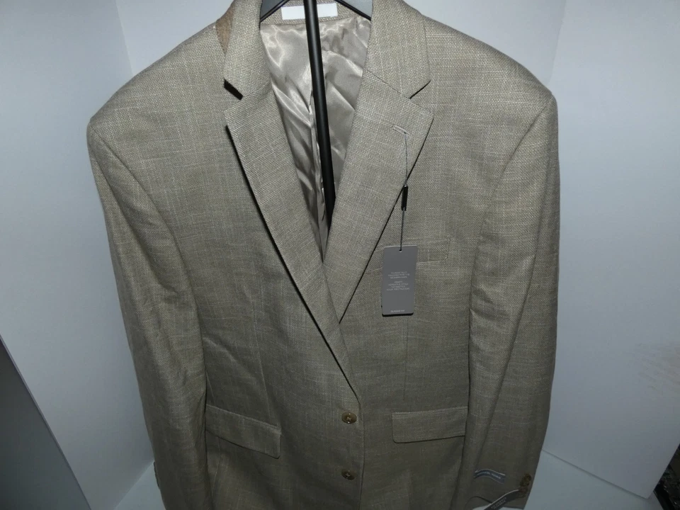 Nuevo Abrigo Deportivo Michael Kors Para Hombre Beige Ajuste Clásico Traje Chaqueta Talla 44R Foto 2 de 4