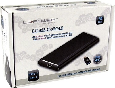 LC Power HD enclosure M.2 NVMe SSD USB-C (B-Ware)