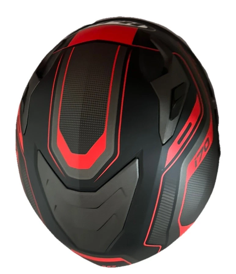 HJC I70 LONEX Schwarz Rot Gr. L Motorradhelm Integralhelm (FAST NEU) - Bild 4 von 4