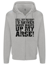 Sell My Kayak Funny Kayaking Mens Zip Up Hoodie