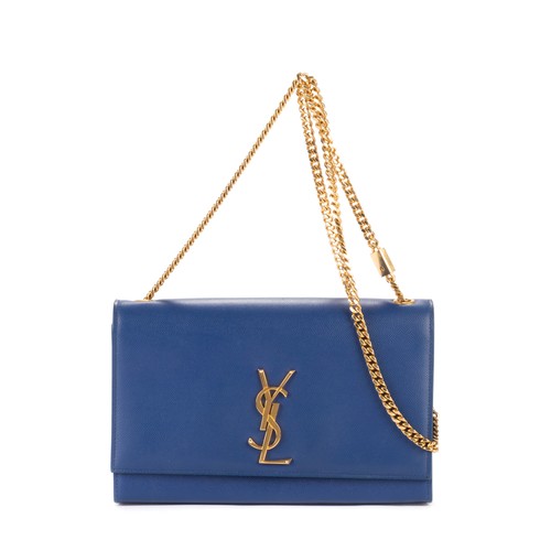 Yves Saint Laurent Navy Tassel Kate Medium Shoulder Bag