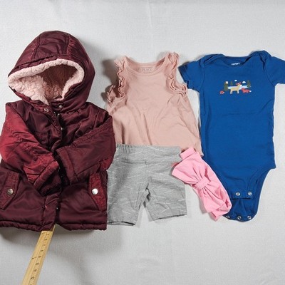 Me Jane Mini Carter's Childrens Place Reebok Baby Girls Clothes Set 12M lot