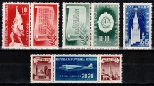 Romania 1948, Mi#1158-61, Sc#697+B399-400+CB16, Red Army, Soviet, airplane, MNH!
