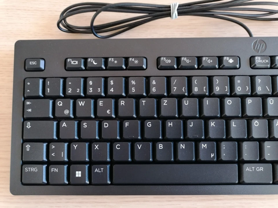 HP 125 Kabelgebunden USB Typ-A Tastatur und Maus schwarz deutsches Layout QWERTZ - Bild 2 von 4