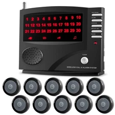 SYNLETT Wireless Calling System Nurse Call System Caregiver Pager for Restaur...