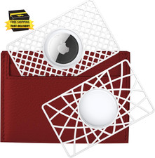 Airtag Wallet Holder 2 Pack, Ultra Slim Thin Credit Card Size Case for Air Tags,
