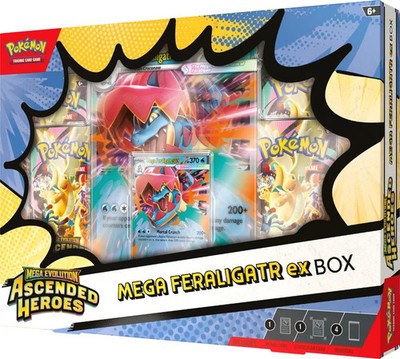 Ascended Heroes Mega Feraligatr EX Box Pokemon Karten Evolution 151 Go Neu Sealed