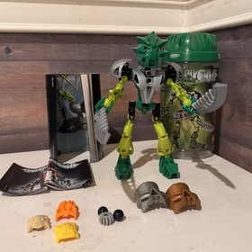 LEGO BIONICLE Lewa Nuva 8567 bonus green masks manual mini comic books Read