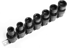 7 Pc 12 In. Drive Metric Impact Swivel Socket Set 13141517181921mm