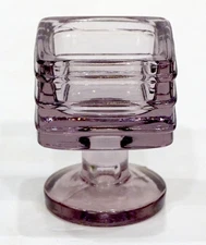 AMETHYST Antique EAPG PRESSED GLASS Vintage OPEN MASTER SALT Dish Dip Cellar ID?