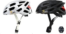 MFI CASCO BICI LUMEX STAR PLUS - FUTURE HEMLET BIANCO/NERO CON TECNOLOGIA A LED