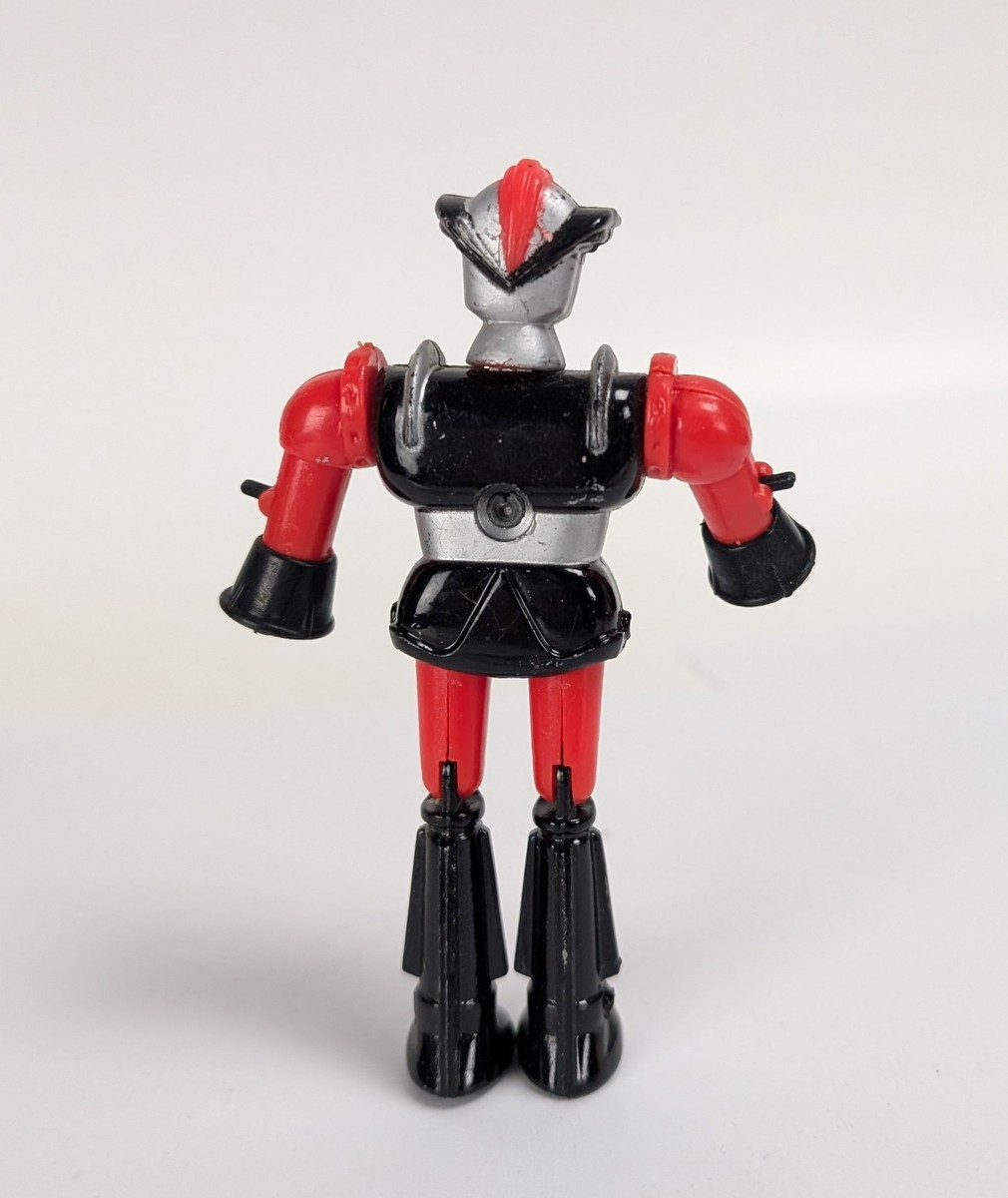 1987年【昭和レトロ】可動式ロボットフィギュア 赤黒 1970s Vintage TT toy co Space Robot Chogokin 3 3/4