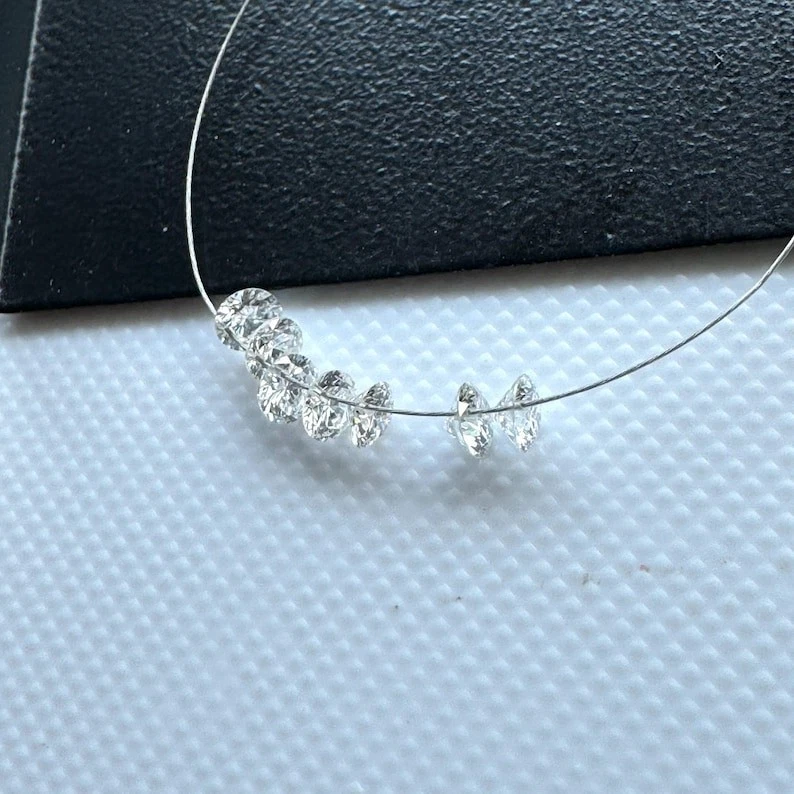 Diamante unico forato sfuso 0,25 ct taglio brillante rotondo coltivato in lab... - Immagine 3 di 4