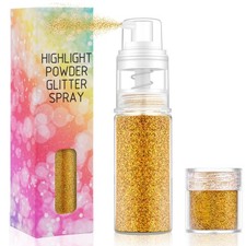 AOOWU Glitter Powder Spray, Shiny Body Glitter Spray for Women Face Glitters