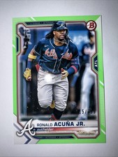 2021 RONALD ACUNA JR BOWMAN GREEN Parallel 225/399 - #62 BRAVES