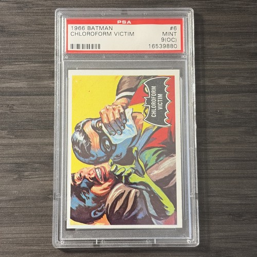 1966 Topps Batman Black Bat #6 Chloroform Victim — PSA 9