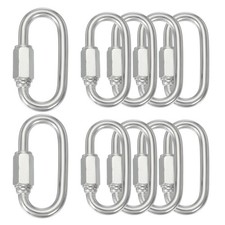 10Pcs M6 1.97" Quick Links Stainless Steel Screw Chain Connector Chain Link