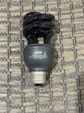 15W UV Black Spiral CFL Fluorescent Light Bulb -