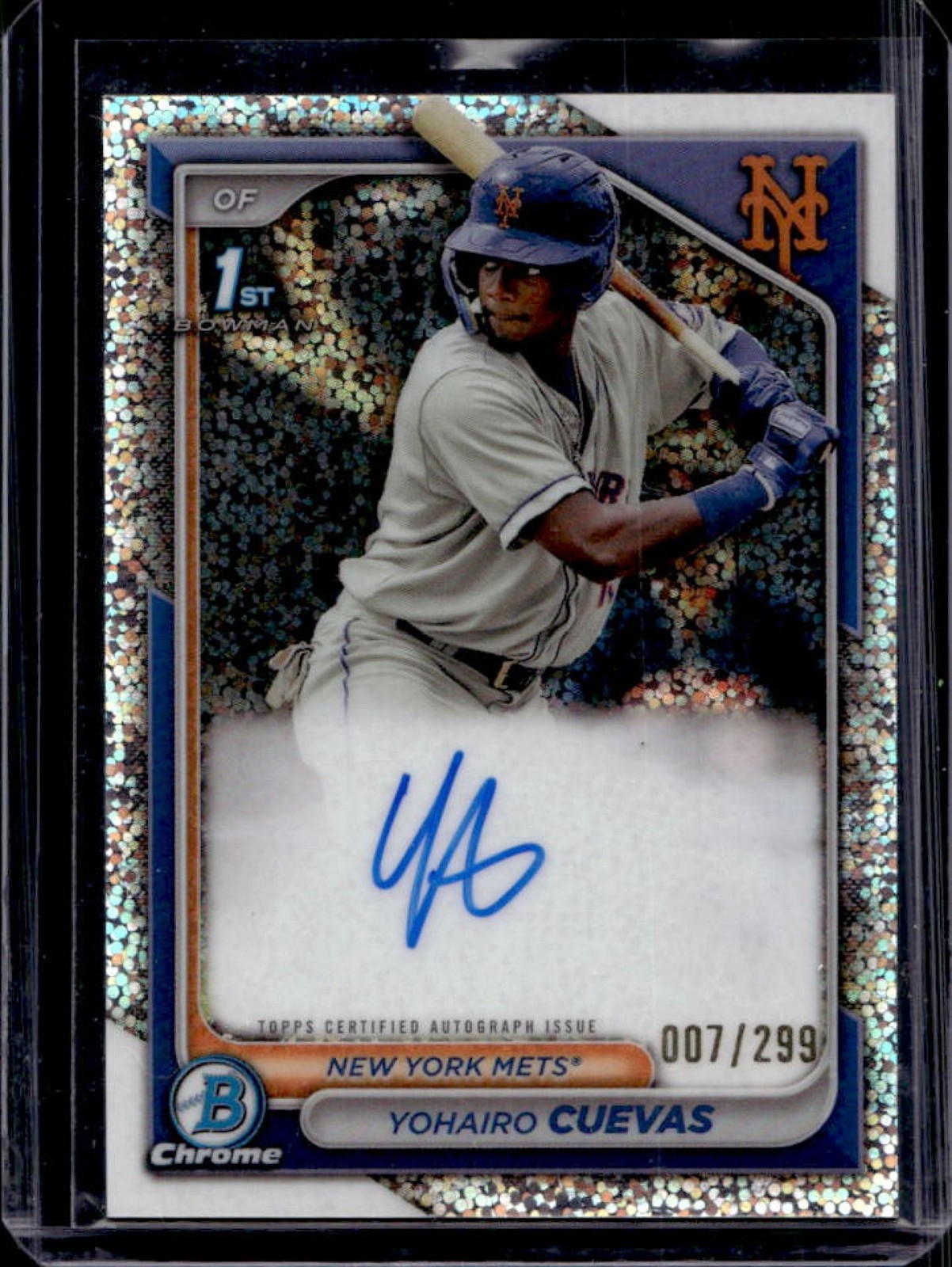 2024 Bowman Chrome Yohairo Cuevas Auto Speckle Refractor 1st #7/299