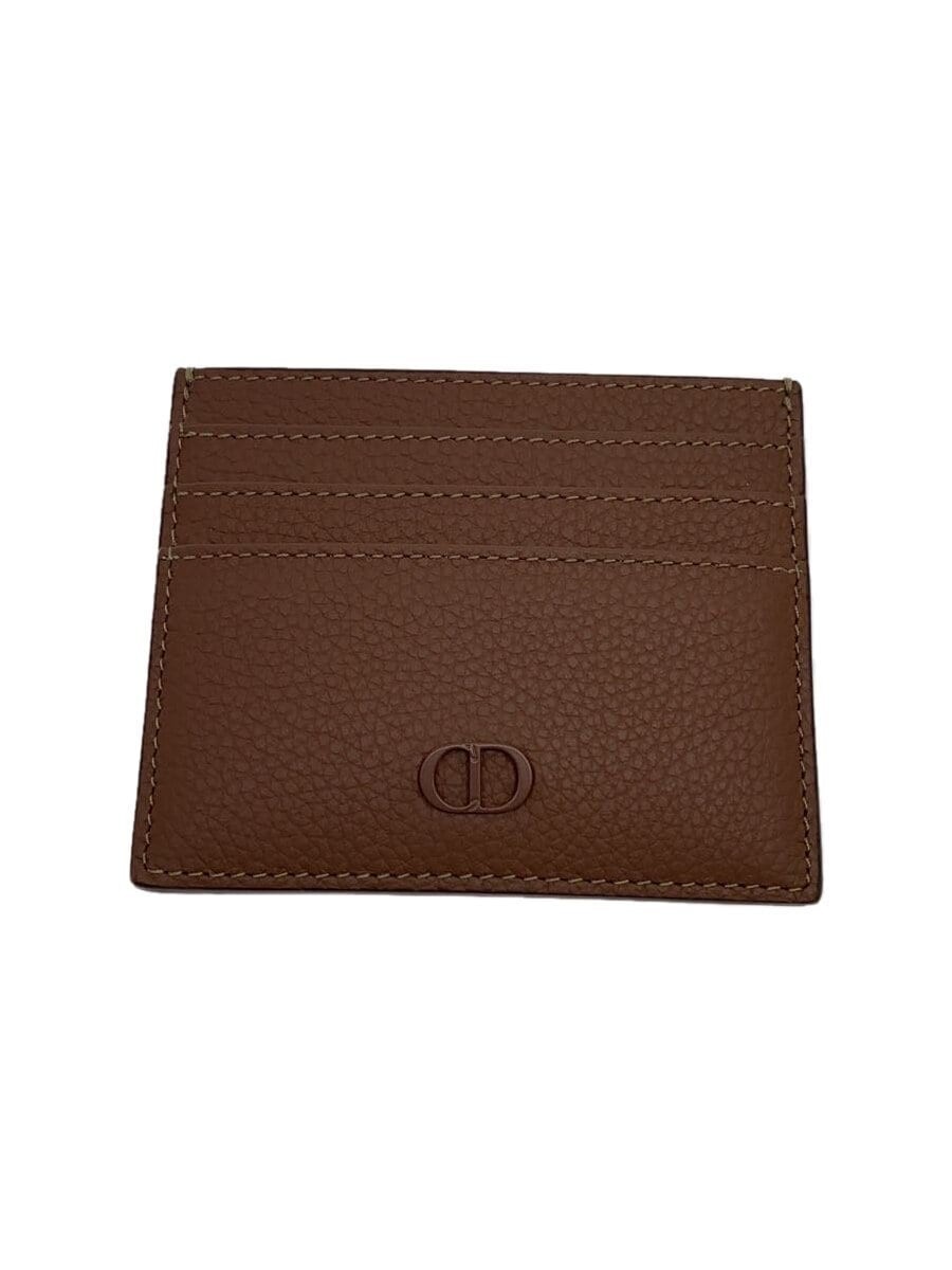 Christian Dior Leather Card Holder for Women in Brown
