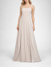 Show Me Your Mumu Lauren Tie Maxi Dress Womens Small Soft Beige Bridesmaid Gown