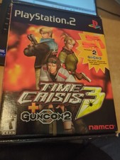 Time Crisis 3 Gun Con PlayStation 2 PS2 Big Box Set Complete