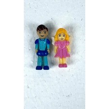 Vintage 1990s Polly Pocket Figures Mini Fairy and Bluebird Dolls 1"