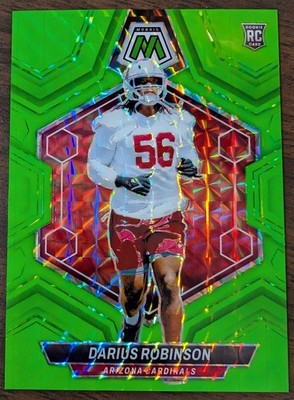2024 Mosaic Football Darius Robinson Green Prizm RC # d /10 SP Cardinals