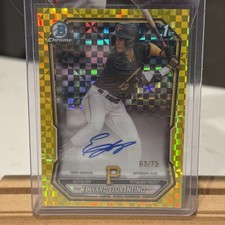 Edward Florentino 2026 1st Bowman Chrome Auto Yellow X-Fractor /75 🔥 (Pirates)