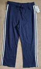 Women's N.Y.L. New York Laundry Lounge Leisure Pants XL Navy Blue NWT