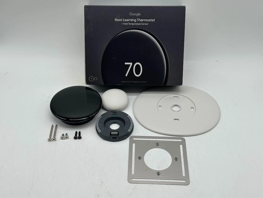 Google Nest Learning Thermostat (4th Gen, 2024) with Nest Temperature Sensor