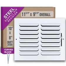 Handua 10x8 Duct Opening Vent Cover Grill White Ceiling Sidewall 11.75x9.75"