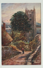 Tuck Oilette Postcard, Dittisham Church, River Dart