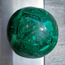 Malachit Handschmeichler poliert, grün, ca. 208 g, Ei/Stein-Ei