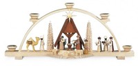 Schwibbogen Christi Geburt Mit Krippe, Natur, 47X10X20Cm (Ohne Kerzen)