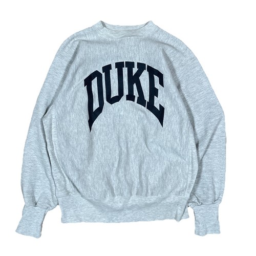 Vintage Duke University Crewneck Sweater Reverse Weave Cotton Exchange Large USA