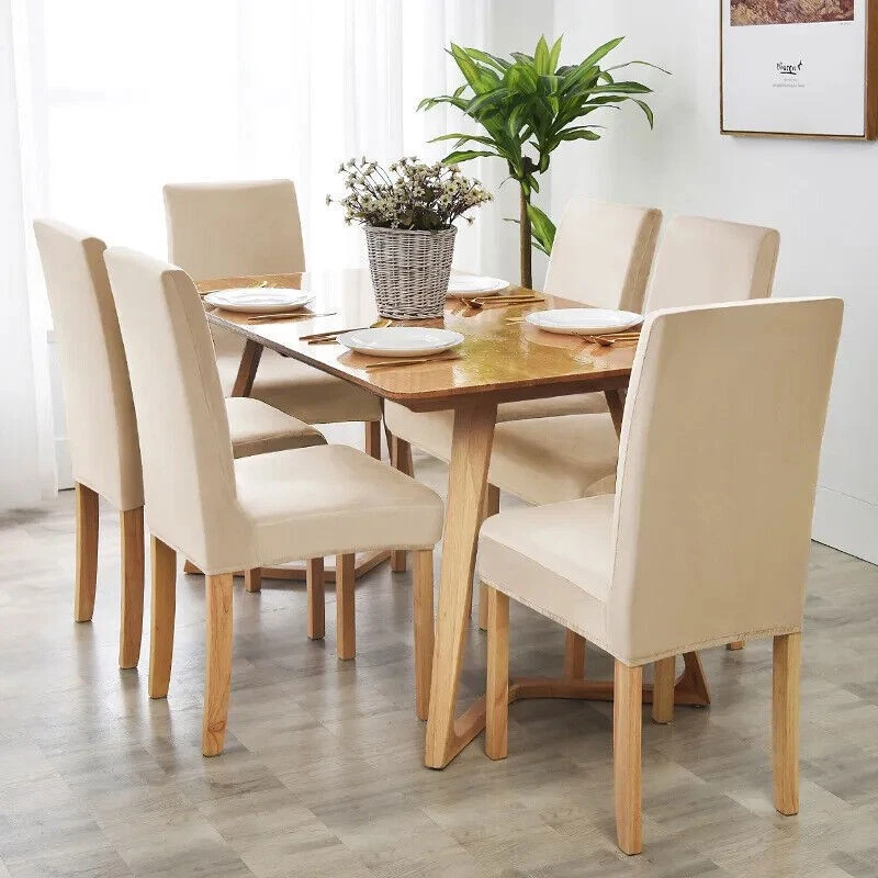 1/2/4/6 шт. бархатный чехол для стула эластичный чехол для обеденного стула стула сиденья - Изображение 3 из 4