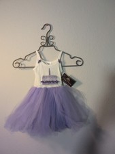 Girls Birthday Dress Cake Flower Rhinestone White Tank Top Frilly 18 Months NEW