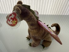 Ty Beanie Baby Scorch the Dragon, 1998. Retired - Rare Factory Stamp 411. Errors