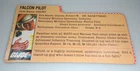 Vintage 1983 Falcon Pilot File Card Tan Grunt v2 Figure G.I. GI Joe 3.75 ARAH