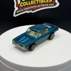 Vintage Hot Wheels Redline Custom Barracuda Aqua US Base - Good Condition
