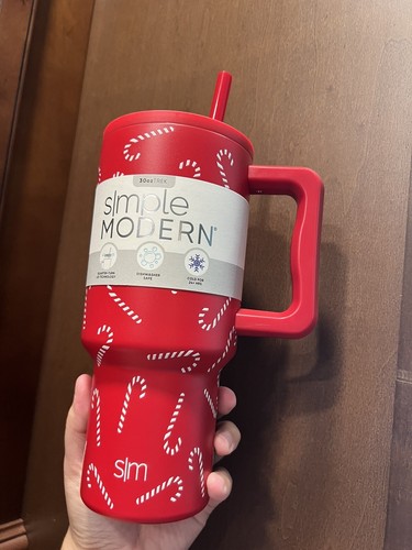 Simple Modern 30 fl oz Insulated Stainless Steel Trek Tumbler Candy Cane Limited - Bild 8 von 10