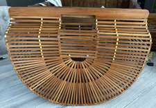 Vintage Wood Slat Purse 70s Retro Mod BOHO 2a