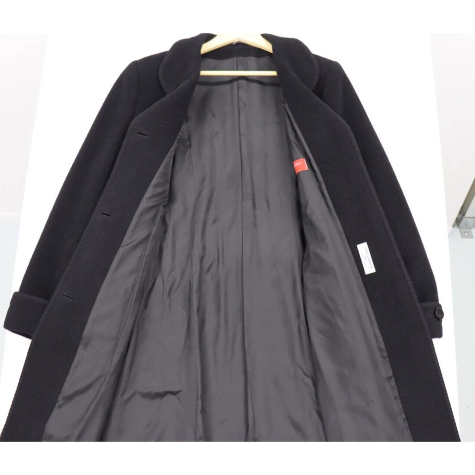 Cinzia Rocca Designer Womens Wool Blend Black Coat US Size 12 Made in Italy - Image 4 of 4