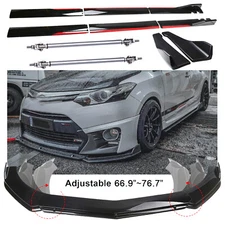Front Lip Chin Bumper Side Skirt Rear Lip Strut Rod Bod Kit For Toyota Camry