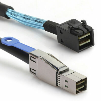 External HD Mini SAS SFF-8644 to Internal Mini SAS SFF-8643 SAS Cable 12Gb/s 1M